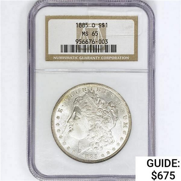 1885-O Morgan Silver Dollar NGC MS65