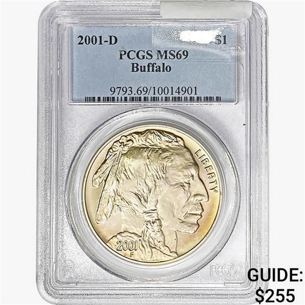 2001-D Silver $1 Buffalo PCGS MS69