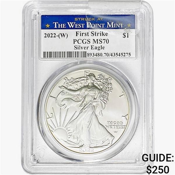 2022-W $1 ASE 1 OZ PCGS MS70