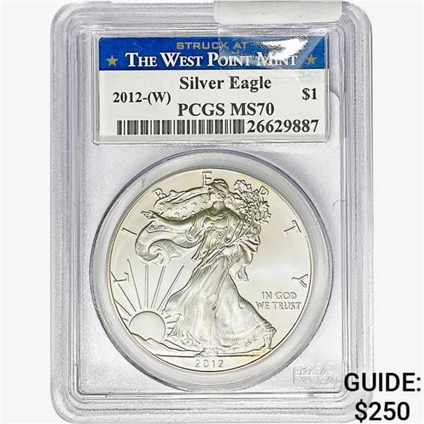 2012-w $1 ASE 1 OZ PCGS MS70
