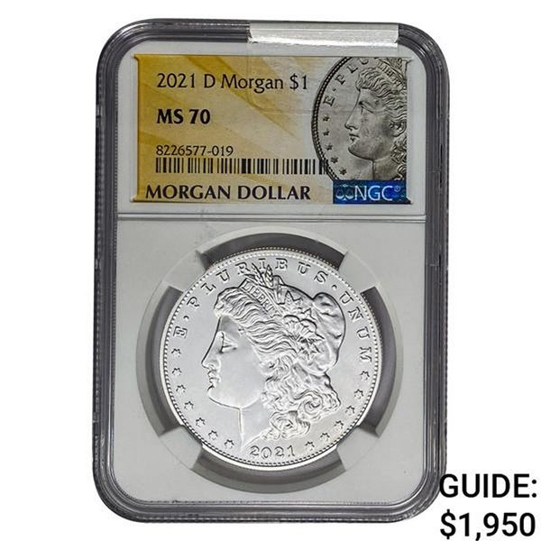 2021-D Morgan Silver Dollar NGC MS70
