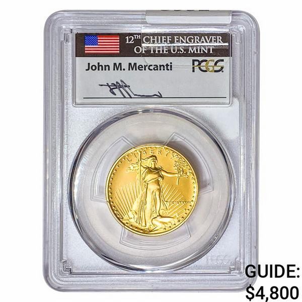 1987-P 1/2oz $25 AGE PCGS PR70 DCAM