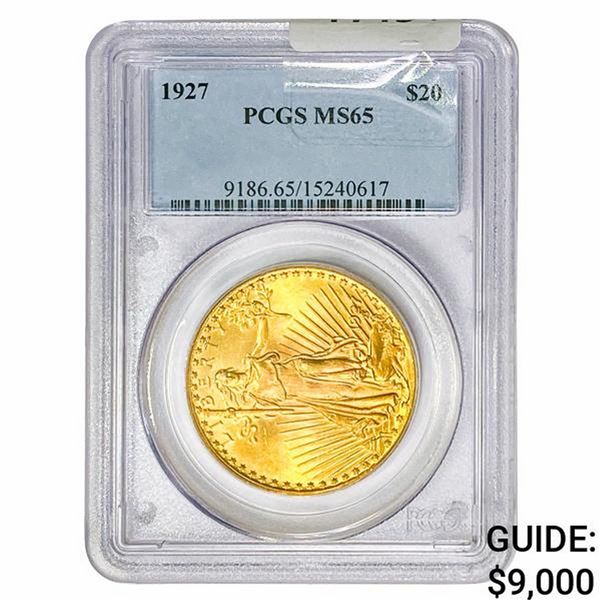 1927 $20 Gold Double Eagle PCGS MS65