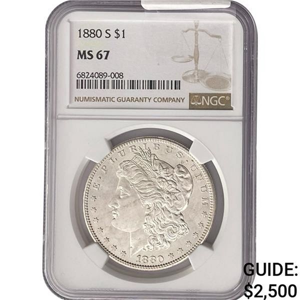 1880-S Morgan Silver Dollar NGC MS67