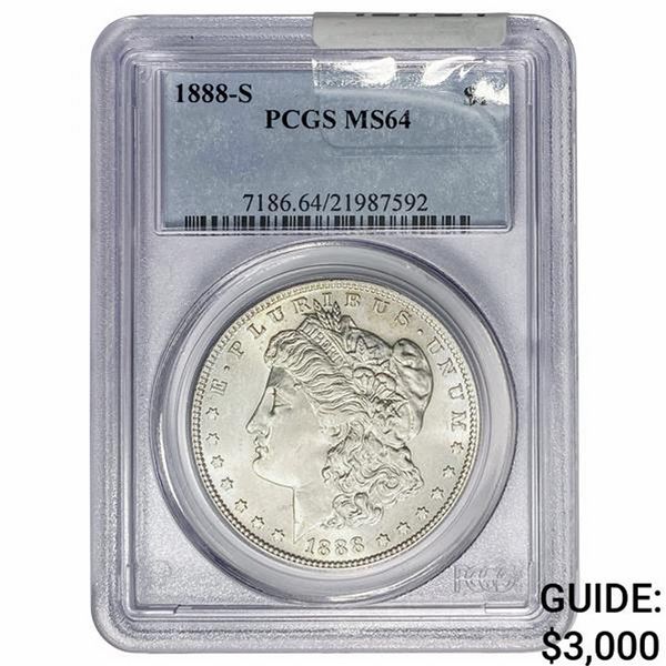 1888-S Morgan Silver Dollar PCGS MS64