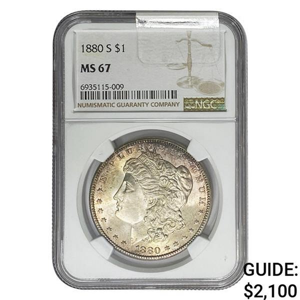 1880-S Morgan Silver Dollar NGC MS67