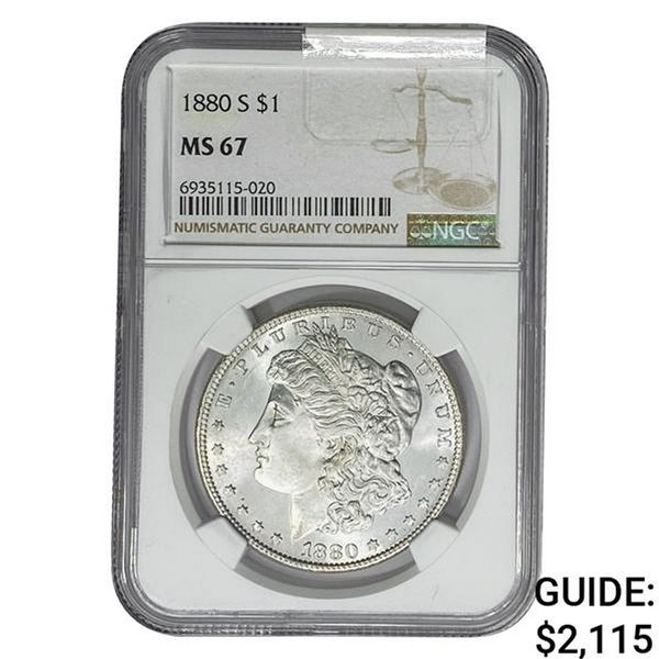 1880-S Morgan Silver Dollar NGC MS67