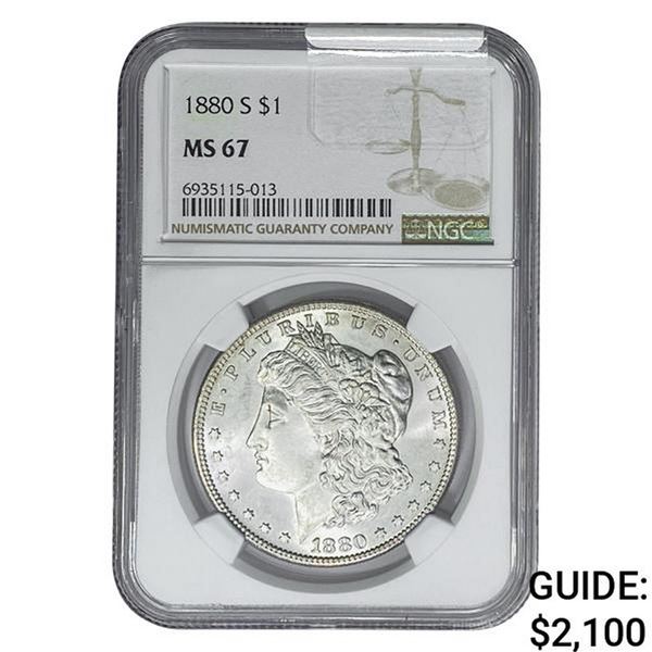 1880-S Morgan Silver Dollar NGC MS67