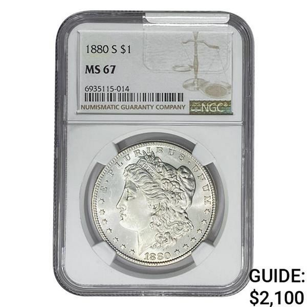 1880-S Morgan Silver Dollar NGC MS67