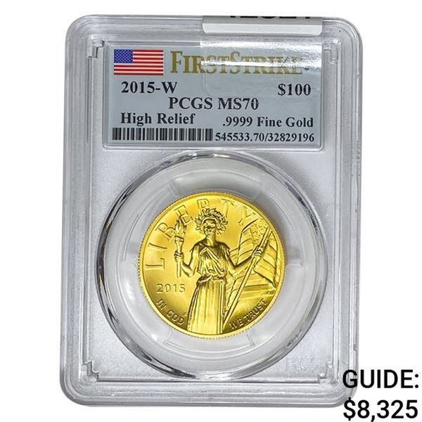 2015-W 1oz Gold $100 Liberty PCGS MS70 HR
