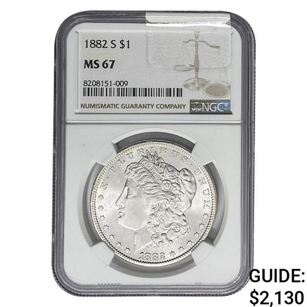 1882-S Morgan Silver Dollar NGC MS67