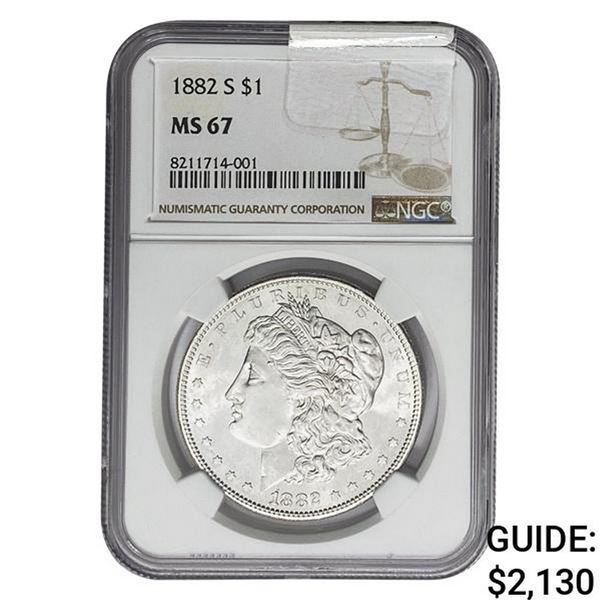 1882-S Morgan Silver Dollar NGC MS67