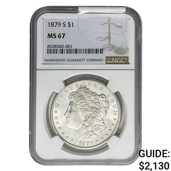1879-S Morgan Silver Dollar NGC MS67