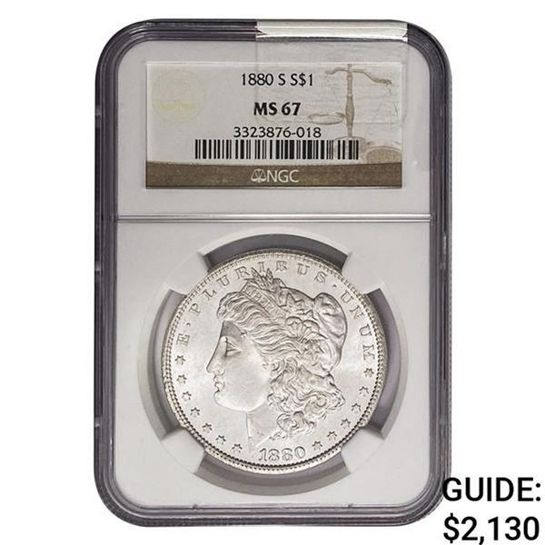 1880-S Morgan Silver Dollar NGC MS67