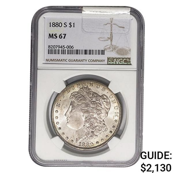 1880-S Morgan Silver Dollar NGC MS67