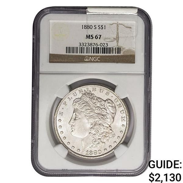 1880-S Morgan Silver Dollar NGC MS67