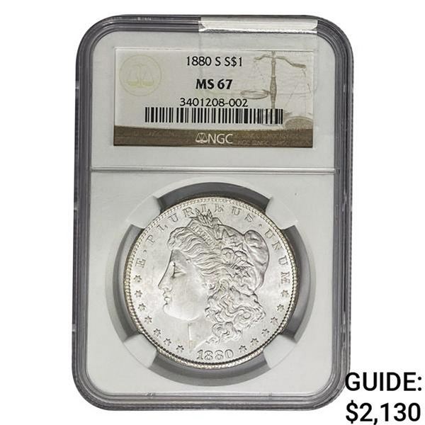 1880-S Morgan Silver Dollar NGC MS67