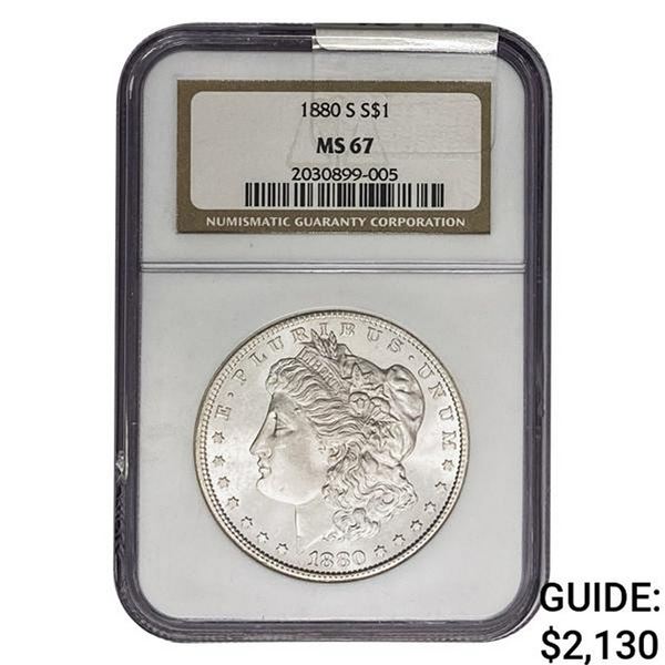 1880-S Morgan Silver Dollar NGC MS67