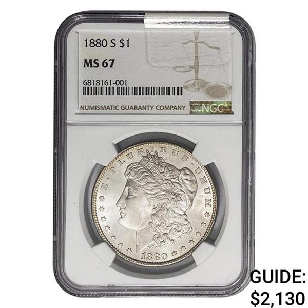 1880-S Morgan Silver Dollar NGC MS67