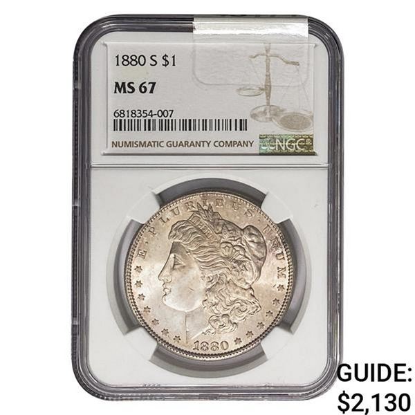 1880-S Morgan Silver Dollar NGC MS67