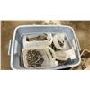 Image 2 : 4 BINS/BOXES WITH LARGE ASST NEW AND USED STAINLESS FASTENERS
