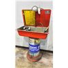 Image 1 : PARTS WASHING BIN WITH LIGHT -ON BASE