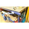 Image 2 : 16'X36"X35"H WELDED METAL WORK BENCH, NO CONTENTS, VISE NOT INCLUDED,