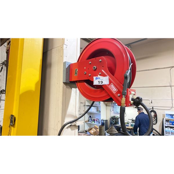 LINCOLN WALL MOUNT AIR HOSE REEL WITH HOSE