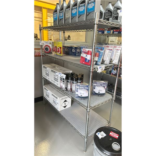METRO STYLE RACK. 48X18X56"H. 4 SHELVES