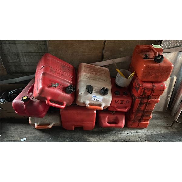 GROUP LOT OF USED MARINE FUEL TANKS. APPROX 9 PIECES