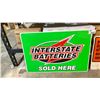 Image 1 : INTERSTATE BATTERIES METAL SIGN 3X2'