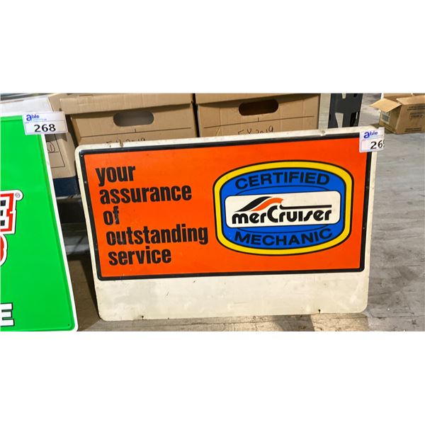 2.5'X20" METAL MERCRUISER SIGN