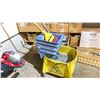 Image 3 : COMMERCIAL MOP BUCKET, MOP, DIRT DEVIL VACUUM, PUSH BROOM WITH EXTRA HEAD, DUST PAN