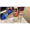 Image 2 : 40X20X32"H ROLLING SHOP CART AND 2 RETRO TINS OIL PLUS METAL OPENER AND TIN OF RETRO OIL TREATMENT