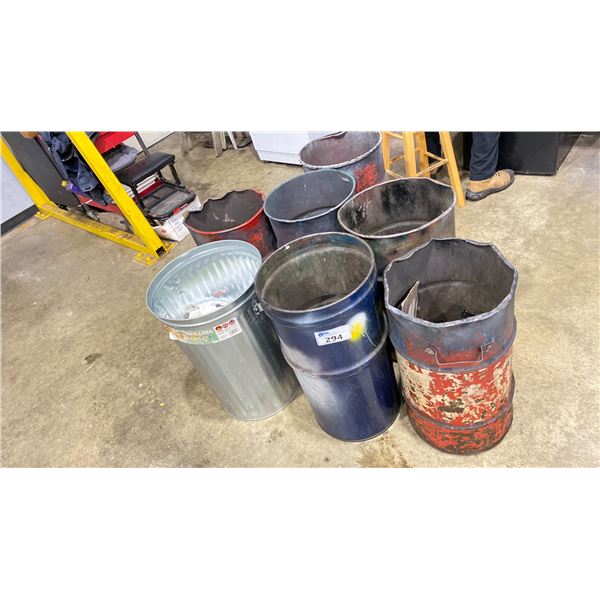 ASST OF GARBAGE CANS/BARRELS