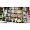 Image 3 : 5 DRAWER SET OF ASST STAINLESS STEEL PARTS AND CONNECTIONS. SS STANDARD NUTS AND BOLTS, SS SHEET