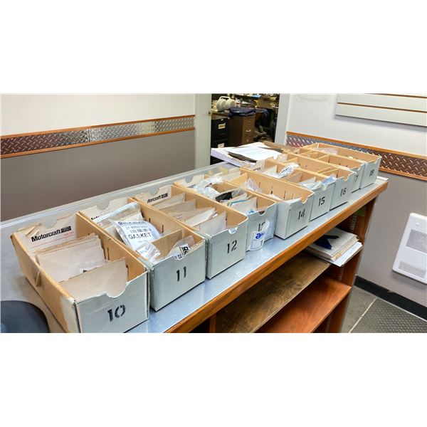 9 BOXES OF ASST MERCURY MARINE PARTS-AS PER PHOTOS AND INVENTORY LIST