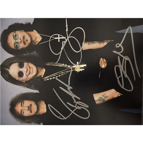 Black Sabbath band signed photo