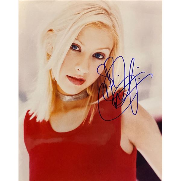 Christina Aguilera signed photo
