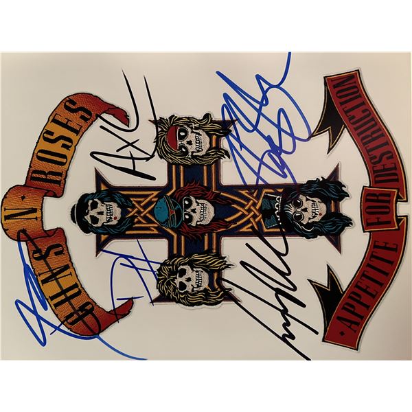 Guns N Roses band signed photo