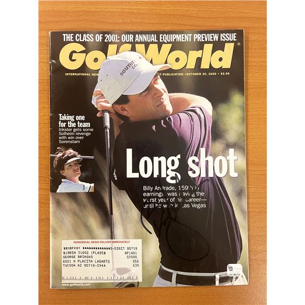 Billy Andrade signed 2000 Golf World Magazine