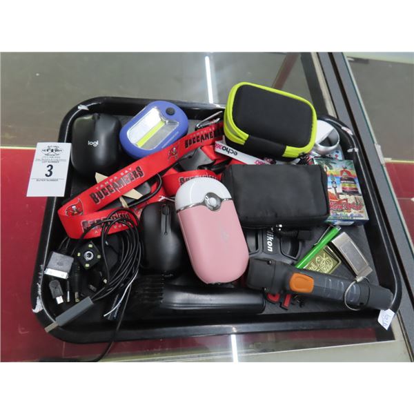 Trimmer, Flashlight, Computer Mouse, Travel Items