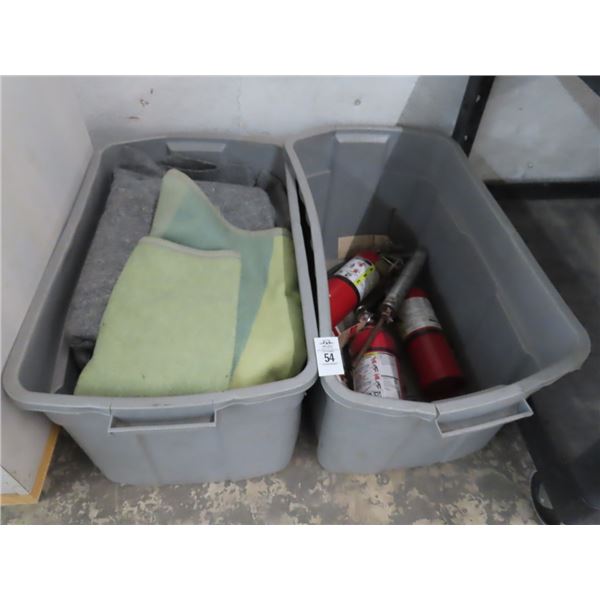 Fire Extinguishers in Green 3, Load Blankets 2, Tubes