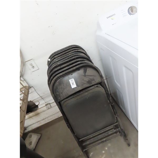 Black Padded Folding Chairs - 10
