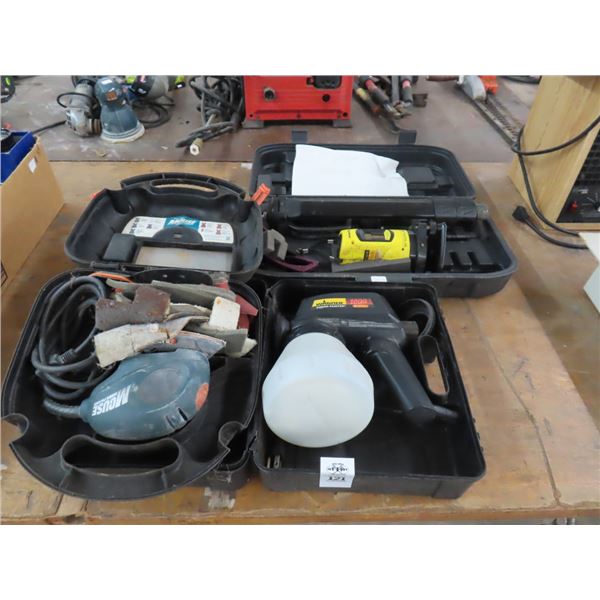 B & D Mouse Detail Sander, Paint Sprayer, Inventex Laser Level w/Tripod