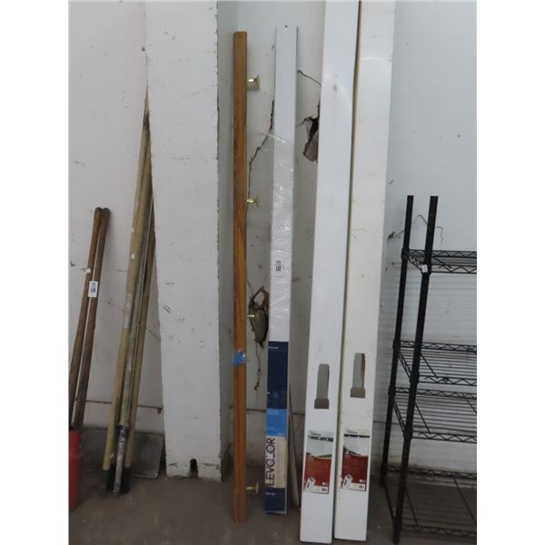 Vinyl Fence Post, Verticle Blinds, Oak Hand Rail