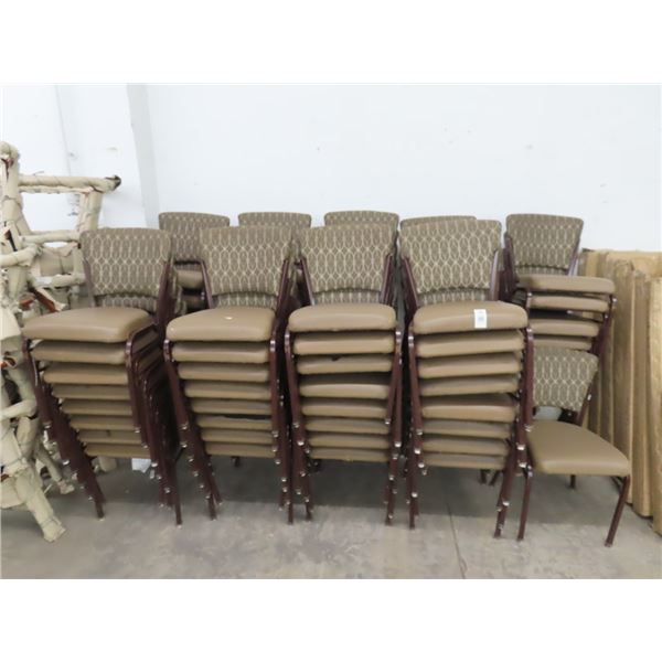 9-Brown Padded Stack Chairs - Set of 8 - 9 X $