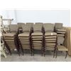 Image 1 : 9-Brown Padded Stack Chairs - Set of 8 - 9 X $