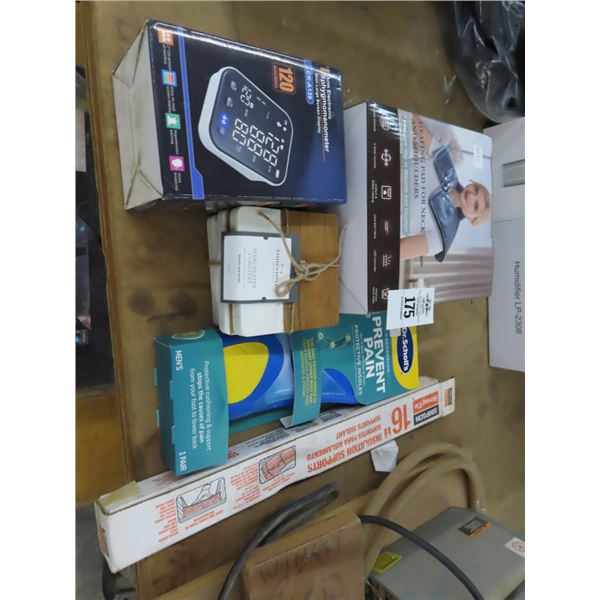 Heated Neck Pad, Coaster, Insoles, Supports, Blood Pressure Monitor