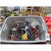 Image 1 : Bin w/Jumper Cables, Shower Head, Asst. Tools/Supplies